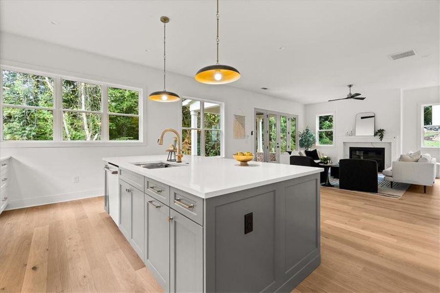 Furnished interior view inside a new home in , Atlanta (Image 34).