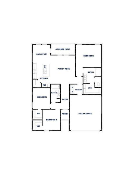 2D floor plan layout of this home in The Canopies, Splendora, TX (Image 2). 2D floor plan layout of this home in The Canopies, Splendora, TX (Image 2).