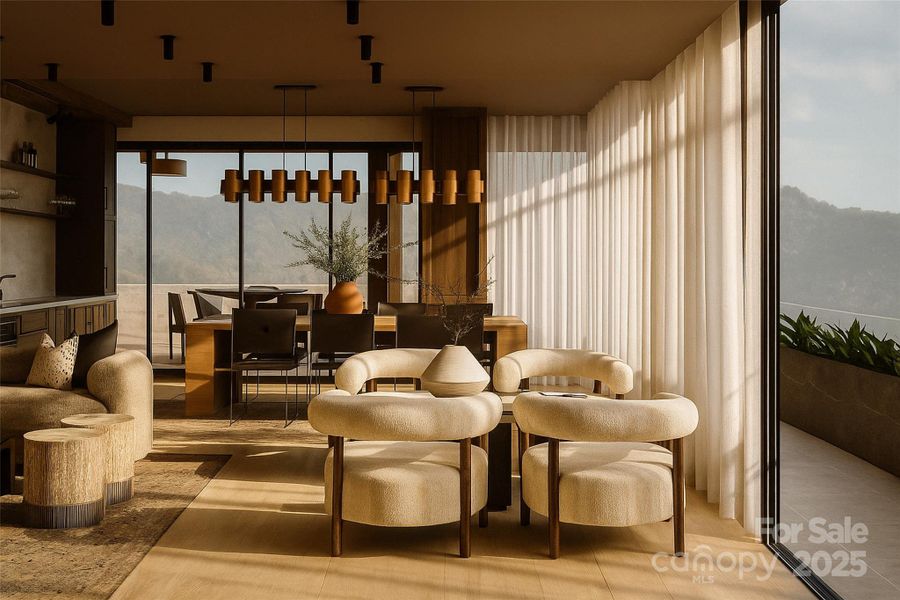 Furnished interior view inside a new home in , Asheville (Image 8).
