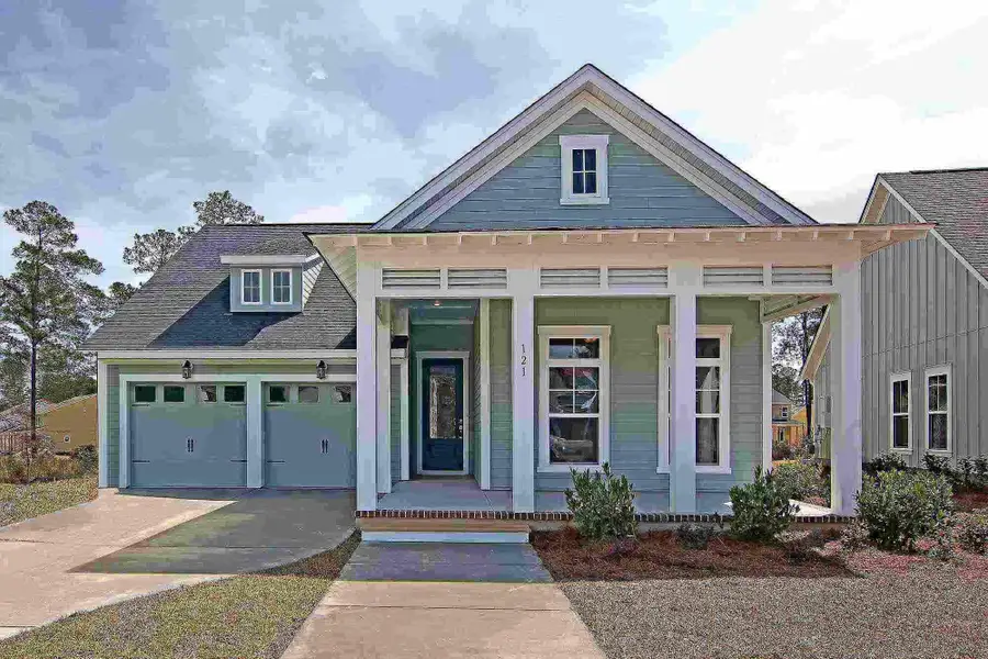 Front exterior of a new home in Point Hope – Park Collection, Charleston, SC, highlighting curb appeal (Image 1).