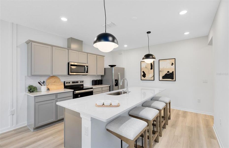 Furnished interior view inside a new home in Silverleaf Oaks, Winter Garden (Image 3). Furnished interior view inside a new home in Silverleaf Oaks, Winter Garden (Image 3).