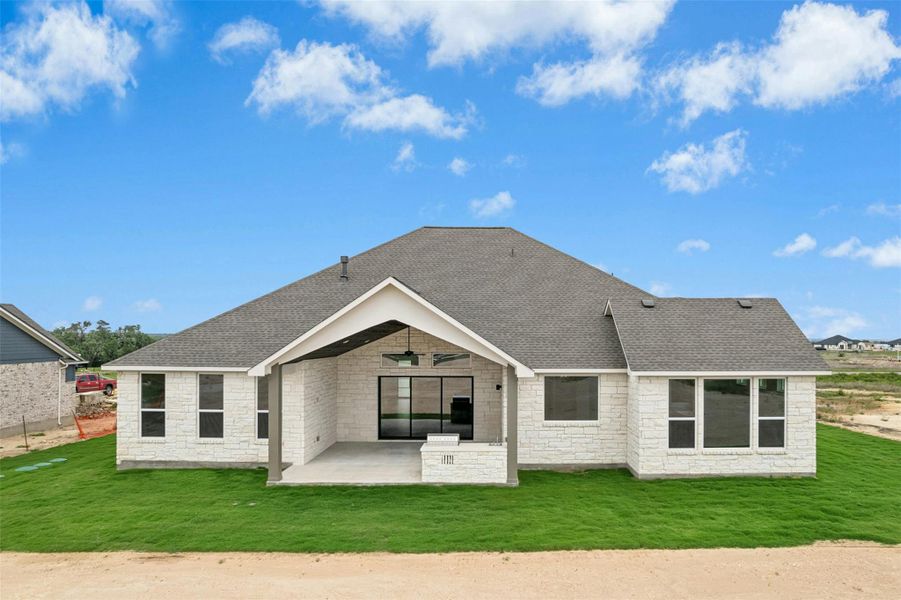 Exterior details and patio area of a home in Leander Estates, Leander (Image 16).