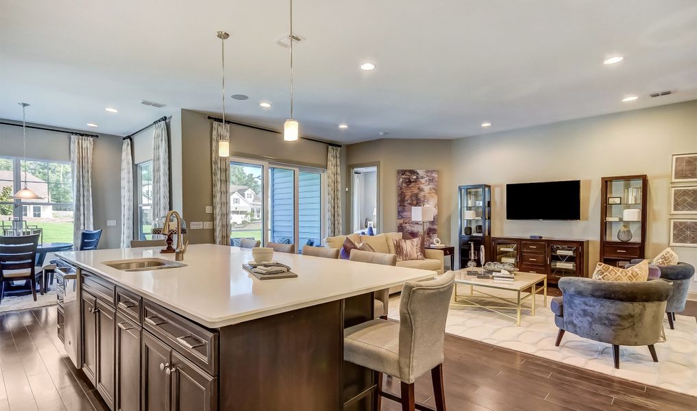 Kitchen next to dining area