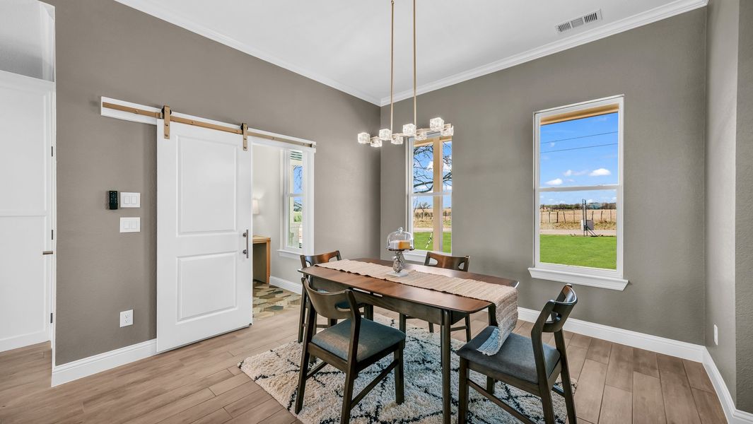 Representative furnished interior of a home built from the Clementine by Zeal Home Builders in Saddle Crest Estates, Weatherford (Image 17).