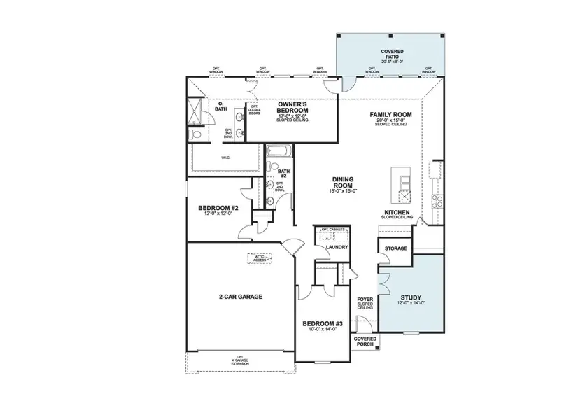 2D floor plan layout of this home in Carillon, Manor, TX (Image 4).