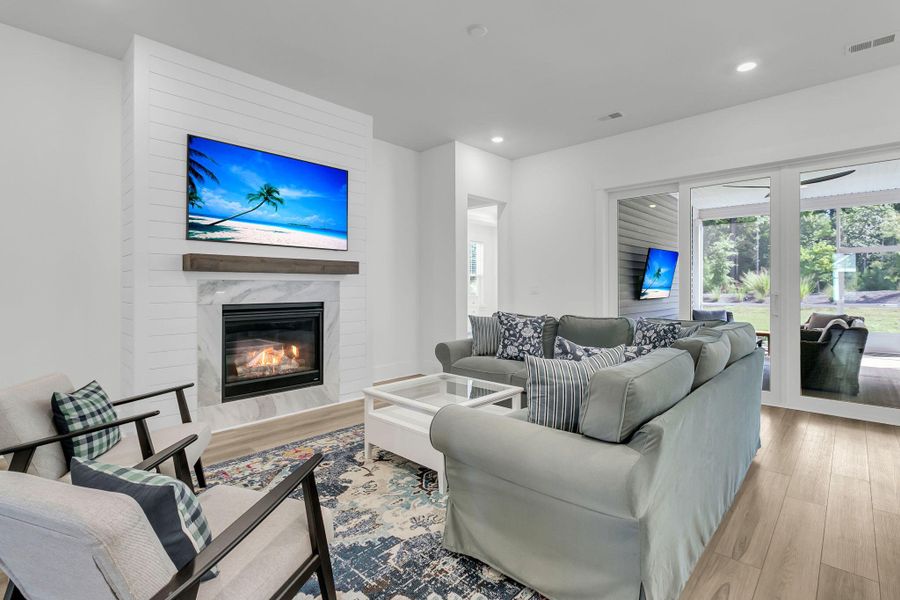 Furnished interior view inside a new home in Summerwind Crossing at Lakes of Cane Bay, Summerville (Image 7).