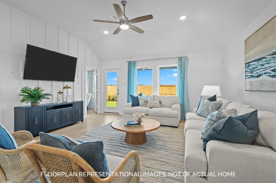Furnished interior view inside a new home in Lone Star Landing, Montgomery (Image 5).