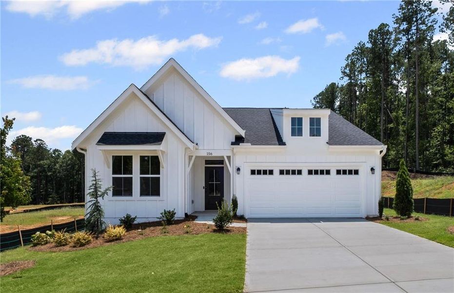 Front exterior of a new home in Easton Park, Dallas, GA, highlighting curb appeal (Image 2).