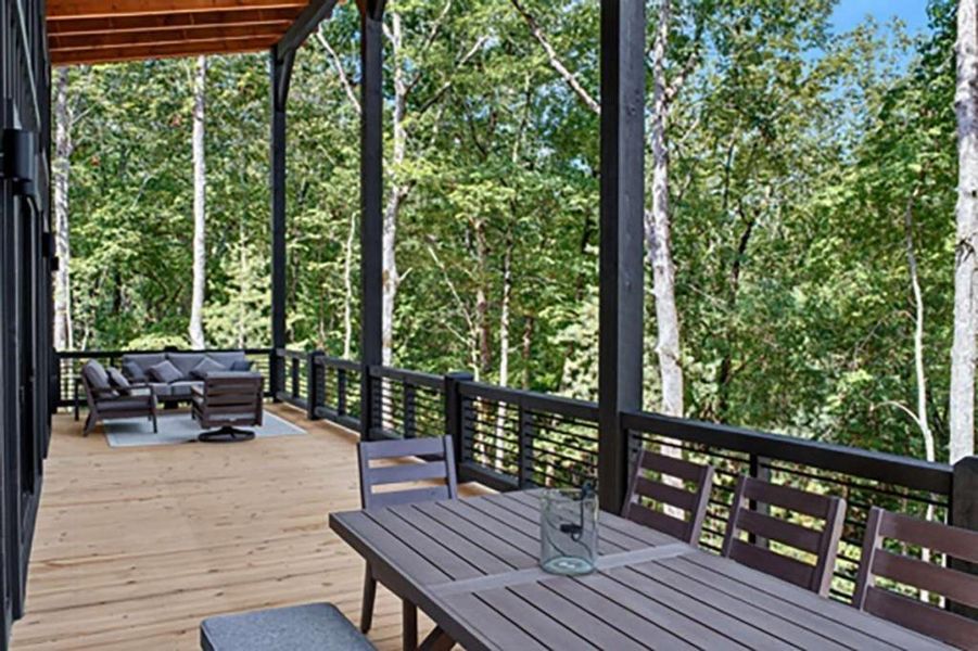 Exterior details and patio area of a home in , Blue Ridge (Image 24).