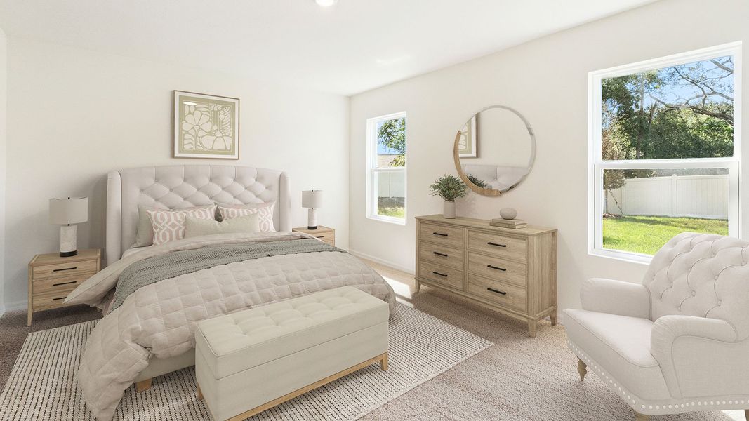 Representative furnished interior of a home built from the MADISON by D.R. Horton in Fountain View, Ormond Beach (Image 12).