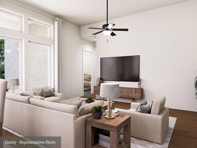 Furnished interior view inside a new home in The Woodlands Hills - Reserve Collection, Willis (Image 5).
