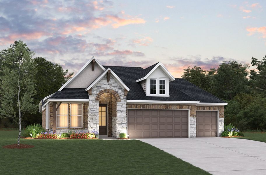 Representative exterior photo of a completed home built from the Quintera by Beazer Homes in Arabella on the Prairie: Premier Collection, Richmond, TX (Image 17). Representative exterior photo of a completed home built from the Quintera by Beazer Homes in Arabella on the Prairie: Premier Collection, Richmond, TX (Image 17).