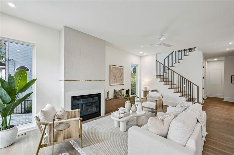 Furnished interior view inside a new home in , Atlanta (Image 9).