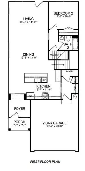 2D floor plan layout for the LANDON by D.R. Horton in Sycamore Cove, Woodruff, SC (Image 3). 2D floor plan layout for the LANDON by D.R. Horton in Sycamore Cove, Woodruff, SC (Image 3).
