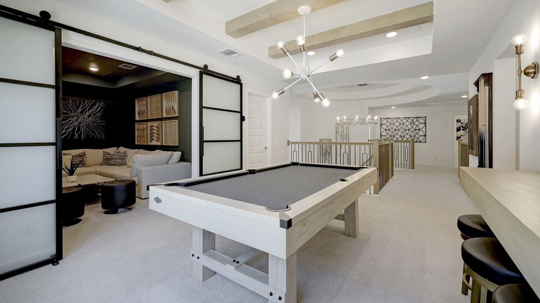 Furnished interior view inside a new home in Legacy, League City (Image 11).