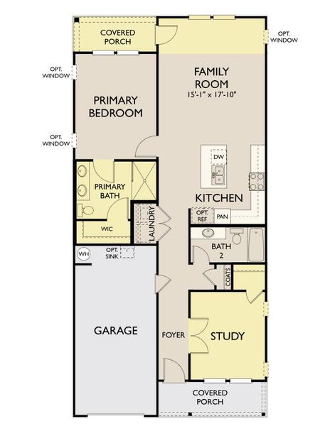 2D floor plan layout of this home in Hammock Walk at Nexton, Summerville, SC (Image 4).