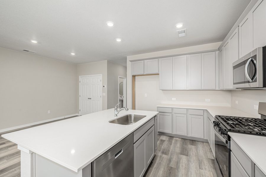 Furnished interior view inside a new home in Painted Prairie, Aurora (Image 11).