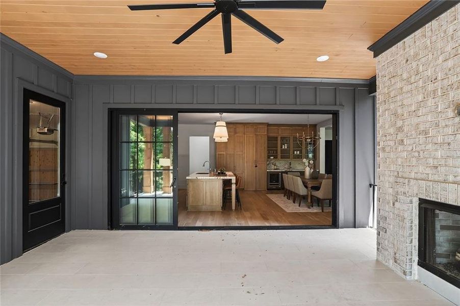 Exterior details and patio area of a home in , Roswell (Image 27).