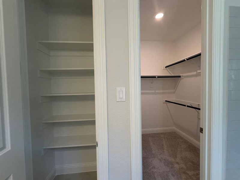 Guest bedroom closet and Linen closet