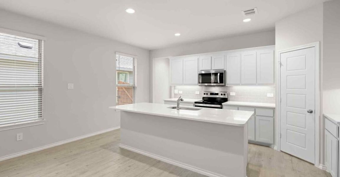 Representative exterior photo of a completed home built from the Cottonwood by Impression Homes in Bryant Farms, Melissa, TX (Image 7). Representative exterior photo of a completed home built from the Cottonwood by Impression Homes in Bryant Farms, Melissa, TX (Image 7).