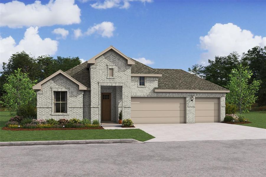 Stunning Santa Rosa II home design with elevation TA built by K. Hovnanian Homes in beautiful Centennial Oaks. *Artist rendering used for illustration purposes only.)