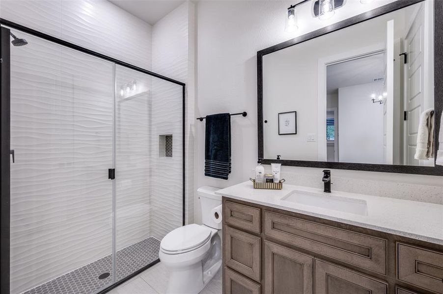 Furnished interior view inside a new home in , Oak Point (Image 24).