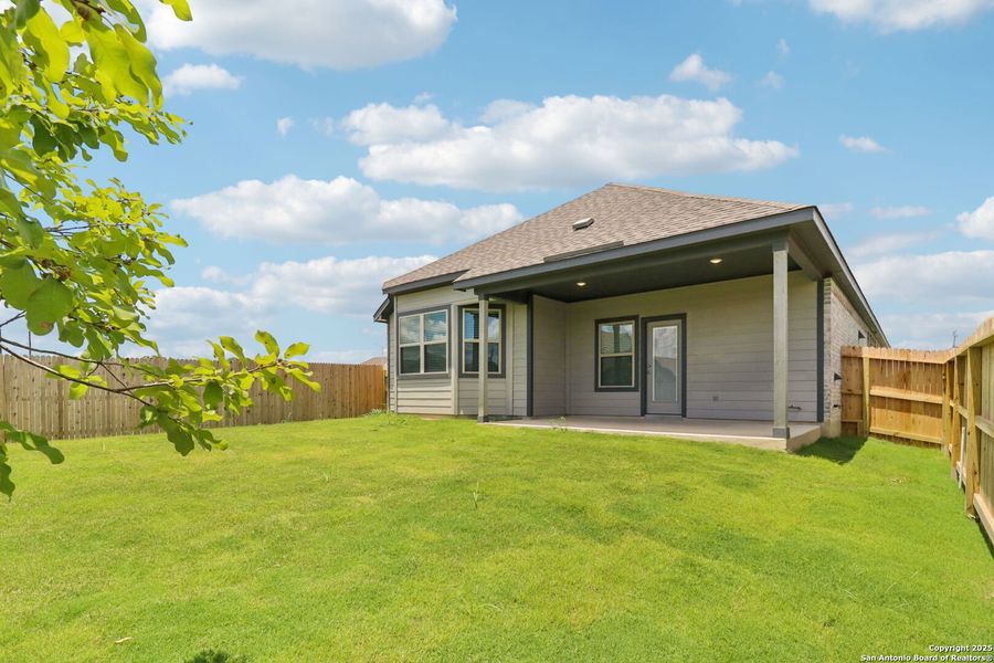 Front exterior of a new home in Kallison Ranch, San Antonio, TX, highlighting curb appeal (Image 18).