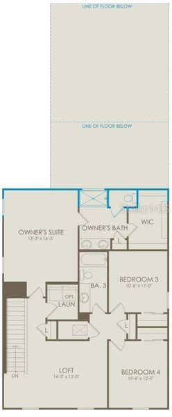 2D floor plan layout of this home in EverBe, Orlando, FL (Image 2). 2D floor plan layout of this home in EverBe, Orlando, FL (Image 2).