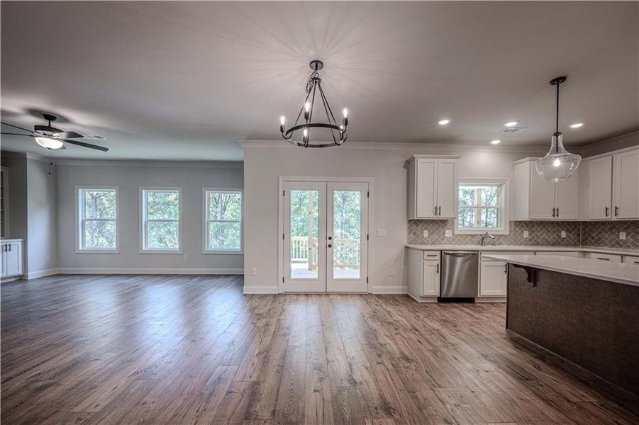 Furnished interior view inside a new home in Woodland Hills, Loganville (Image 7). Furnished interior view inside a new home in Woodland Hills, Loganville (Image 7).