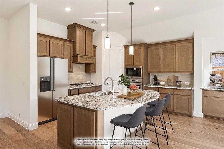 Furnished interior view inside a new home in Bear Creek Classic 60, Lavon (Image 8).