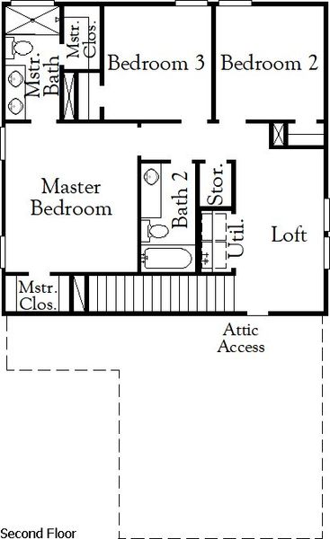 2D floor plan layout for the Kent by Coventry Homes in Creekhaven, Rosharon, TX (Image 4).