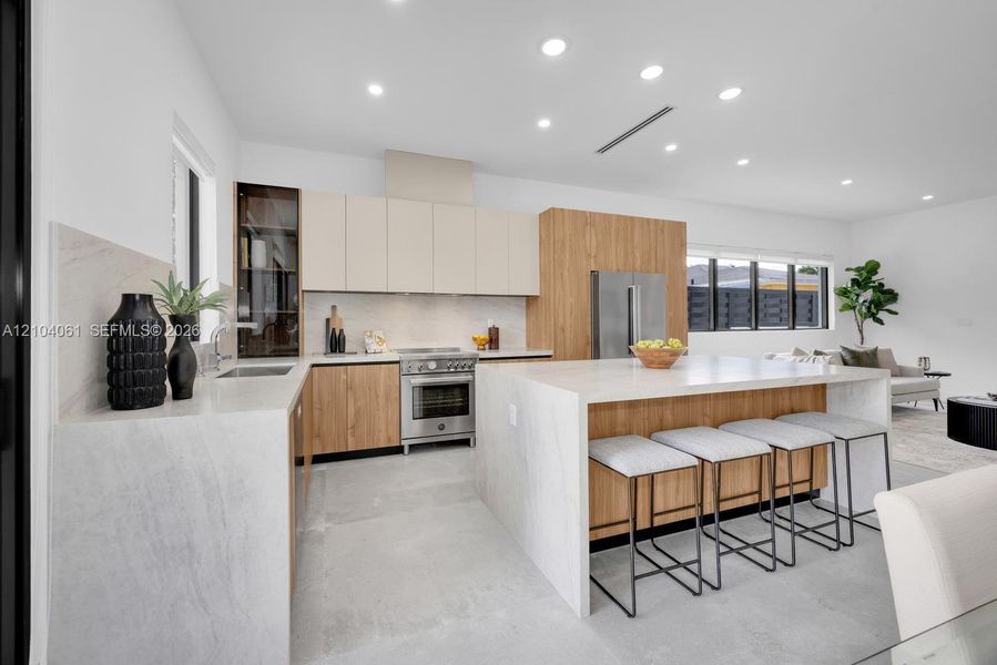 Furnished interior view inside a new home in , Miami (Image 20).