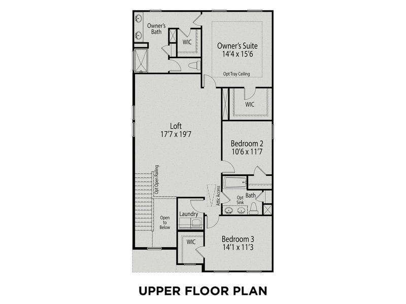 2D floor plan layout for the The Adalynn A by Davidson Homes LLC in Wellers Knoll, Lillington, NC (Image 4).