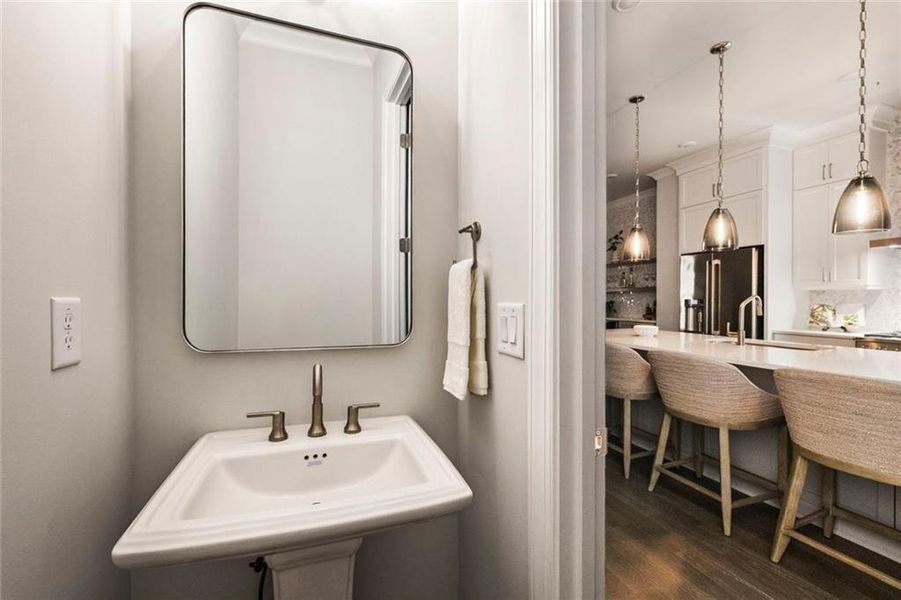 Furnished interior view inside a new home in Towns on Thompson, Alpharetta (Image 40).