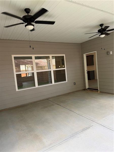 Exterior details and patio area of a home in The Fields of Walnut Creek, Pendergrass (Image 1). Exterior details and patio area of a home in The Fields of Walnut Creek, Pendergrass (Image 1).