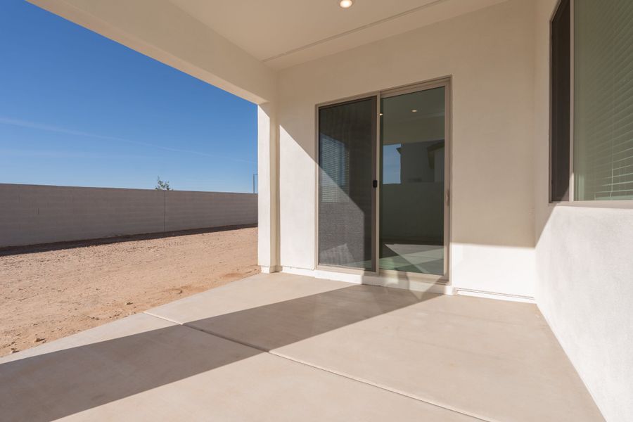 Exterior details and patio area of a home in Soleo, San Tan Valley (Image 3).