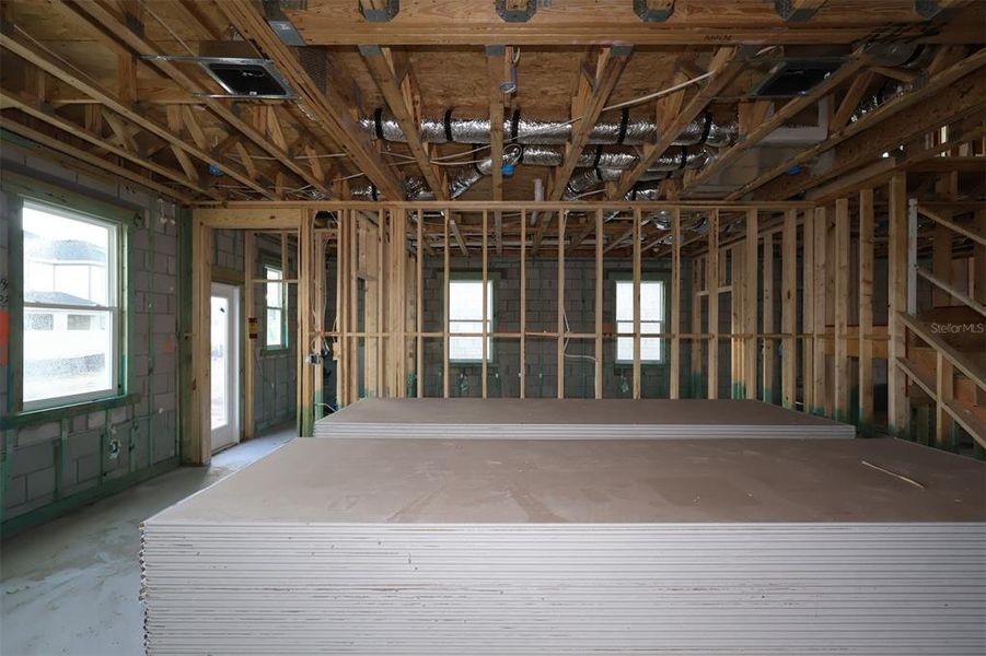 In-progress construction of a new home in Center Lake on the Park, St. Cloud, FL (Image 19).