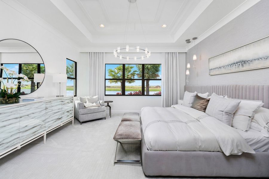 Furnished interior view inside a new home in Valencia Parc at Riverland, Port St. Lucie (Image 17).