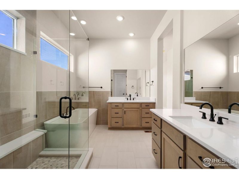 Furnished interior view inside a new home in Festival at RainDance, Windsor (Image 9).