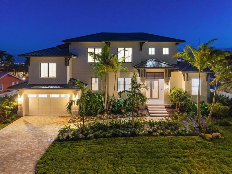 Front exterior of a new home in , Longboat Key, FL, highlighting curb appeal (Image 31).
