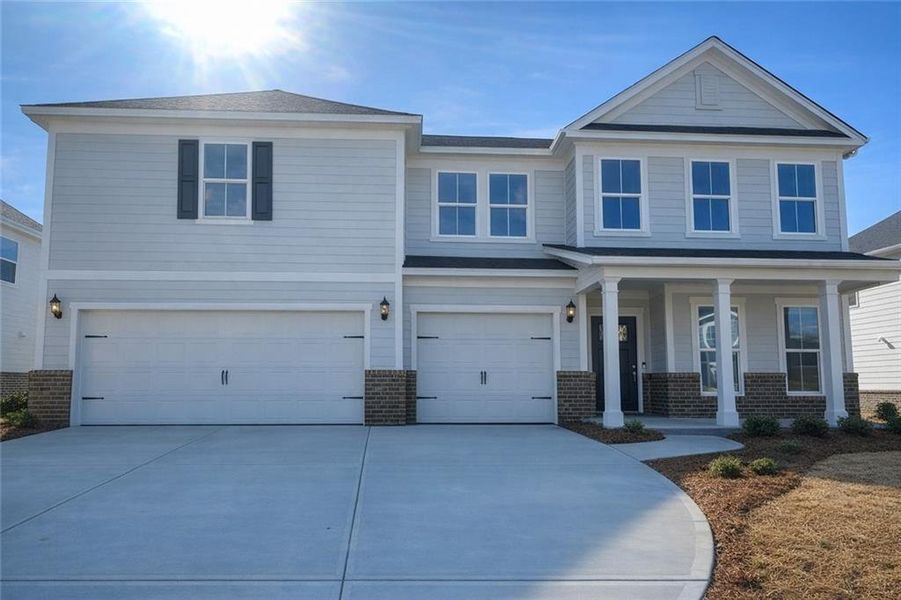 Front exterior of a new home in Hamilton Place, Cartersville, GA, highlighting curb appeal (Image 2).