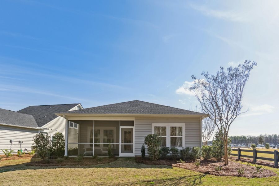 Exterior details and patio area of a home in Horizons at Summers Corner | 55+, Summerville (Image 4).