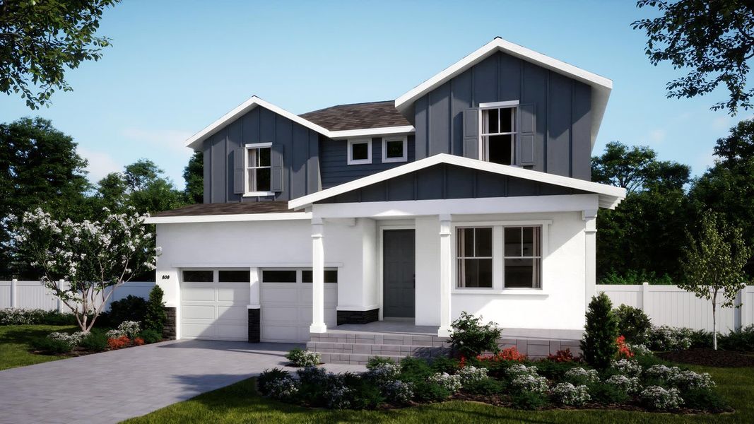 Florida Vernacular Elevation | Maple at Cypress Bluff in Groveland, FL by Landsea Homes