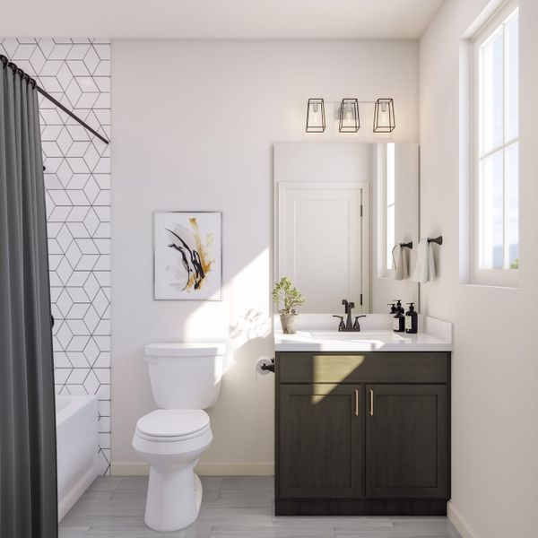 Representative furnished interior of a home built from the A by Tri Pointe Homes in Candelas Townhomes, Arvada (Image 14).