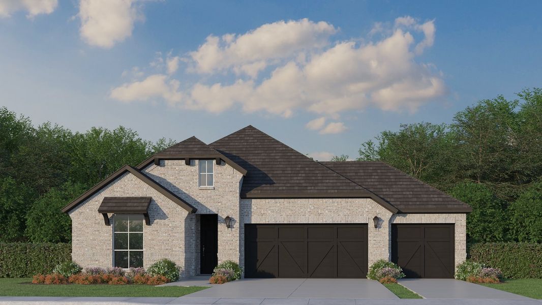Plan 1529 Elevation B with 3-Car Garage Plan 1529 Elevation B with 3-Car Garage