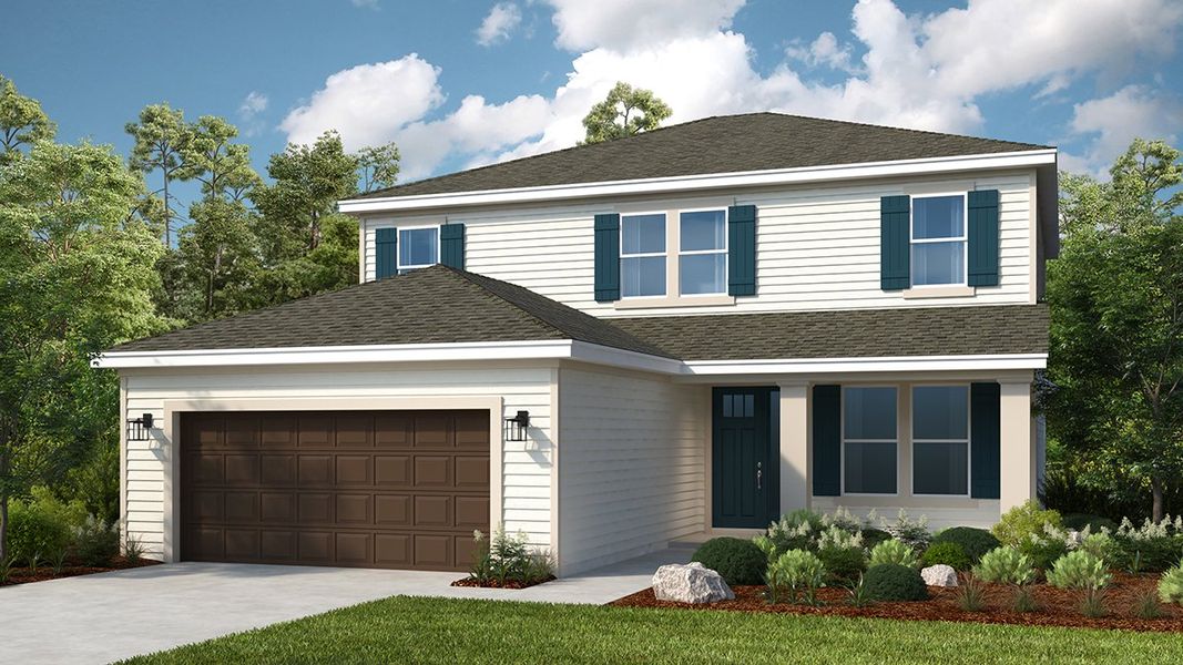 Representative exterior photo of a completed home built from the La Palma by Taylor Morrison in Osprey Cove, St. Marys, GA (Image 26).