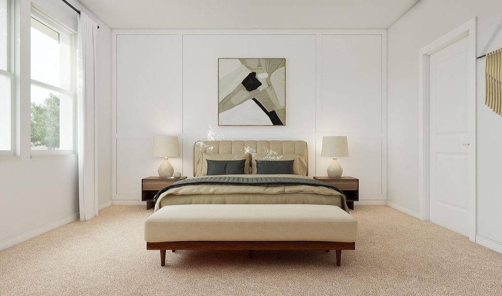 Spacious primary suite (*Artist rendering used for illustration purposes only.) Spacious primary suite (*Artist rendering used for illustration purposes only.)