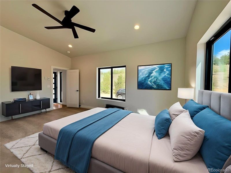 Virtually staged New construction Primary Bedroom