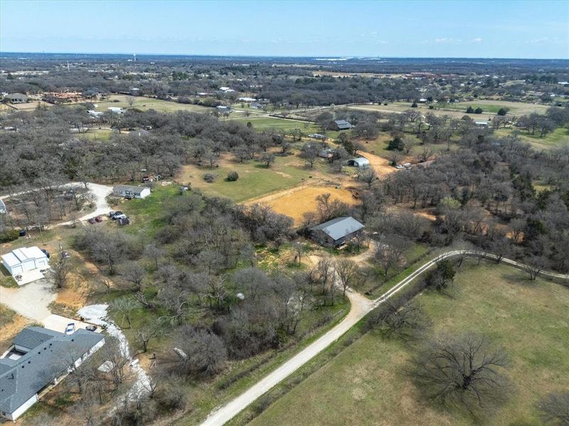 Bird's eye view featuring a rural view