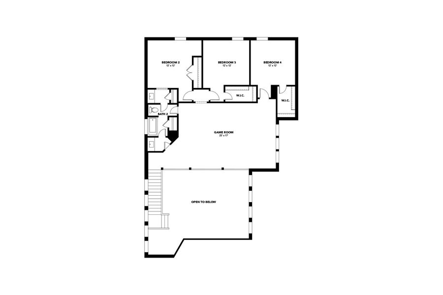 2D floor plan layout of this home in Solterra Texas, Mesquite, TX (Image 4).